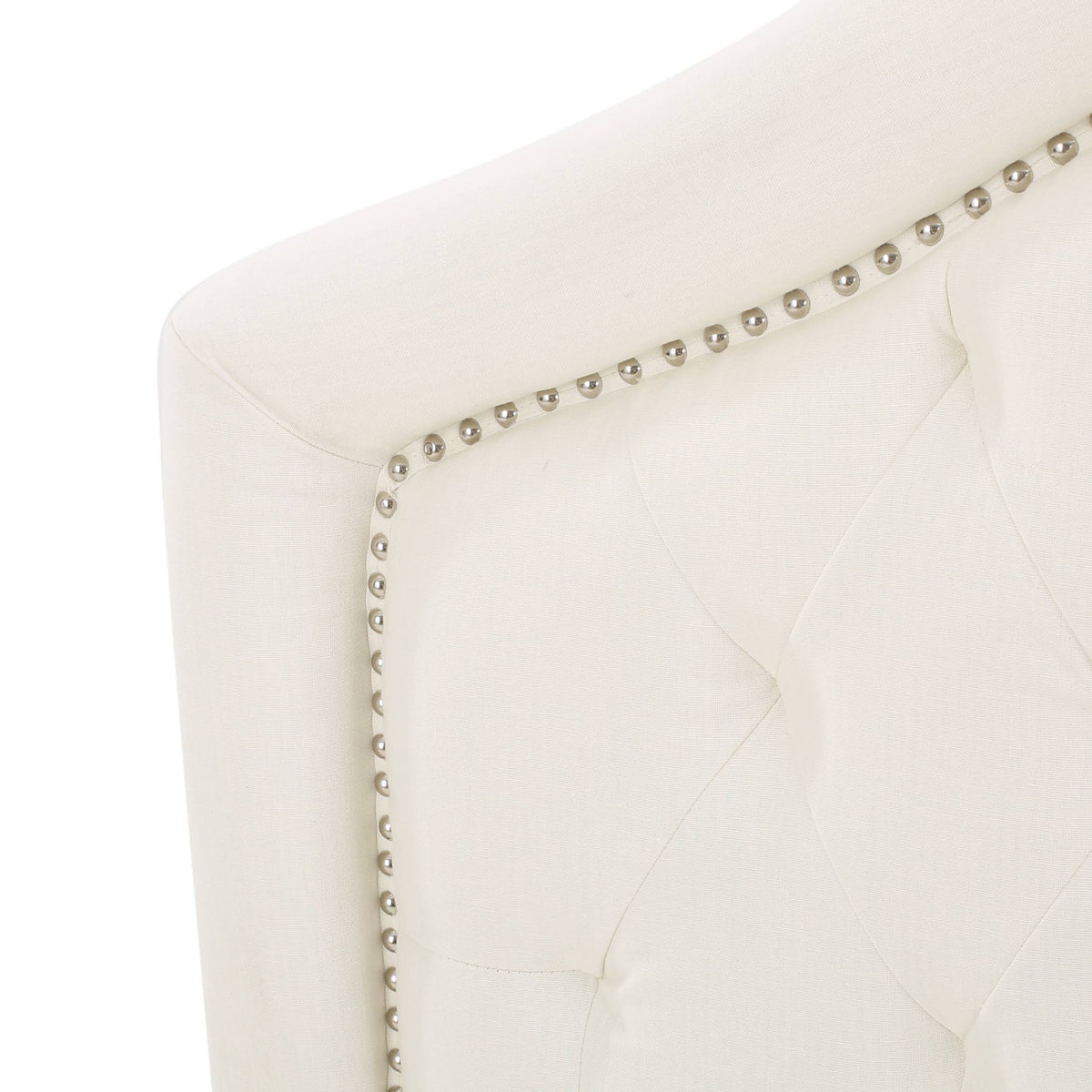 Ivory Fabric Queen/Full Headboard E86767