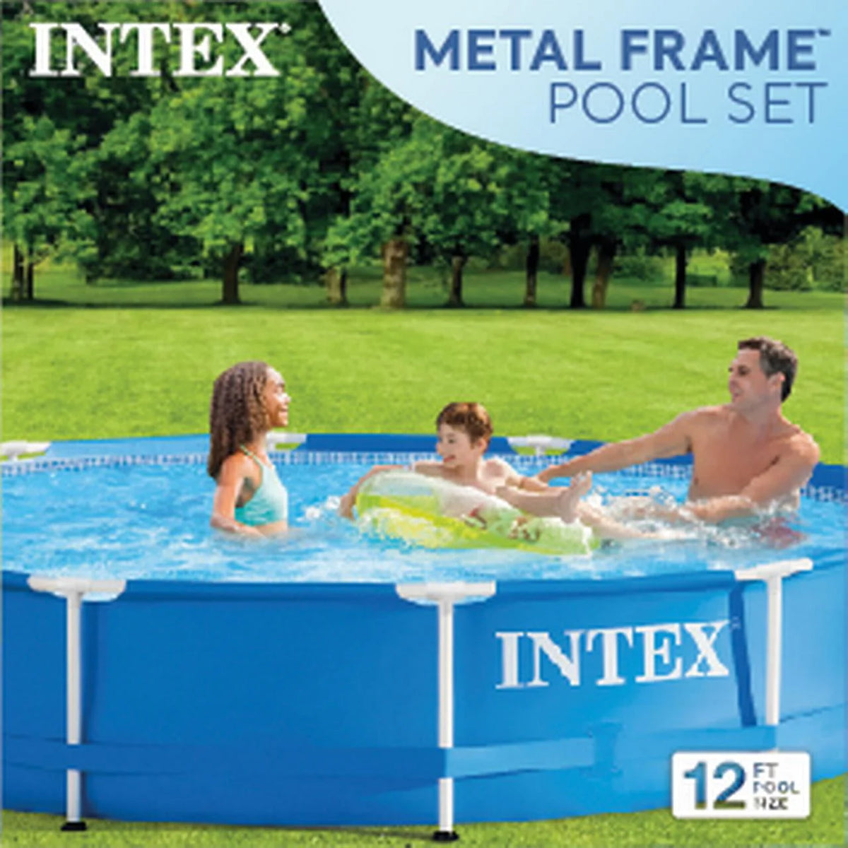 12' x 30'' Metal Frame Above Ground Swimming Pool with Filter Pump R4175