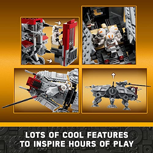 LEGO Star Wars at-TE Walker Poseable Toy with 3 212th Clone Troopers, Dwarf Spider & Battle Droid Figures M2253