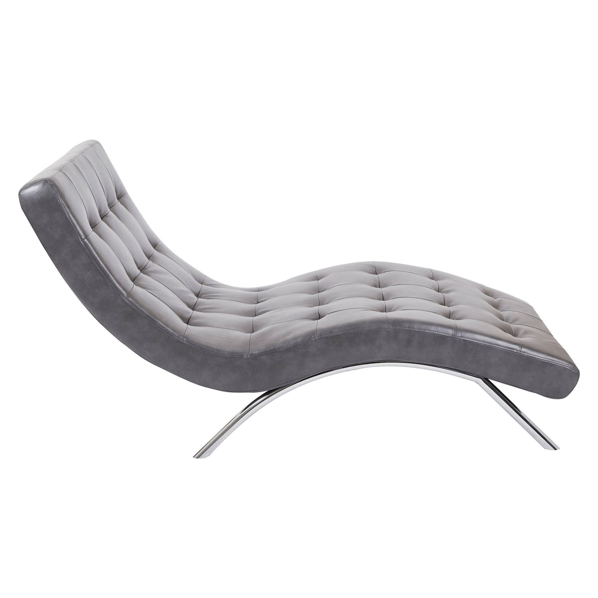 Tufted Chaise Pewter F253
