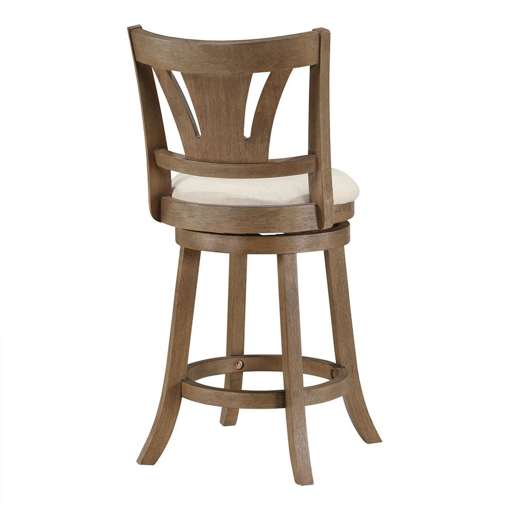 Counter Stool in Linen Cream Fabric F358