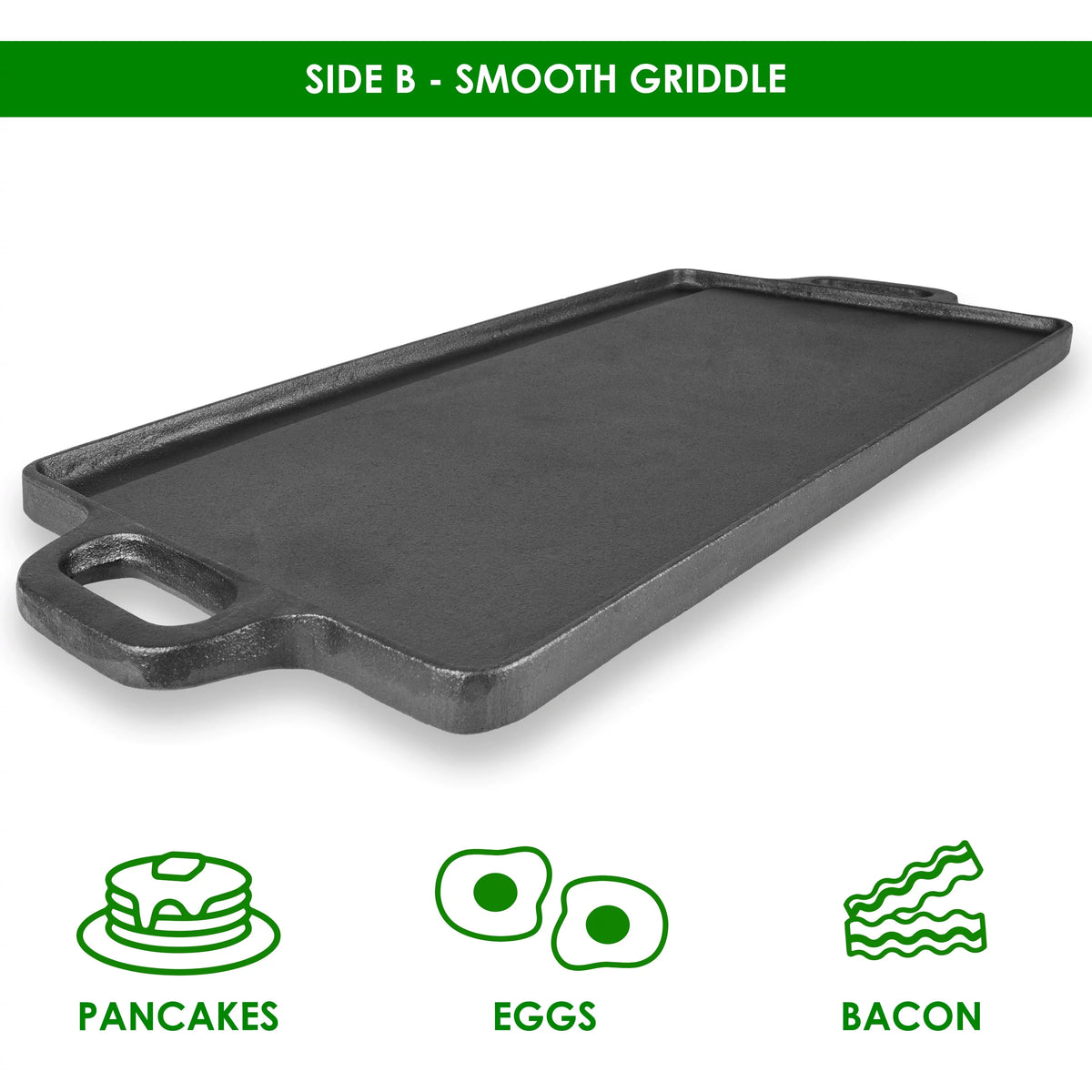 2-in-1 Reversible Cast Iron Griddle S89706