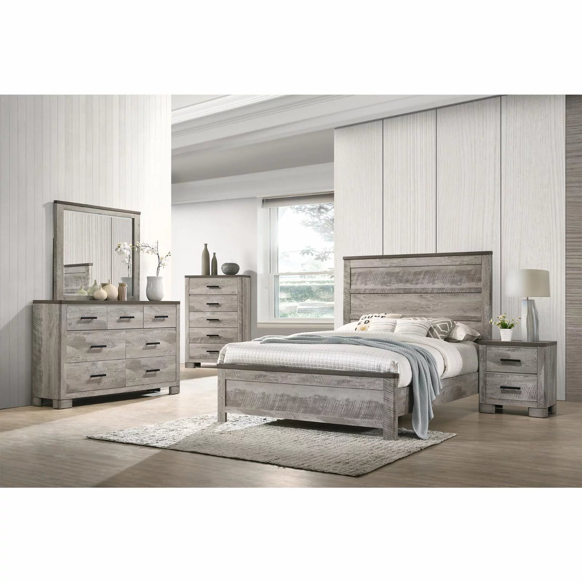 Gray Full Panel Bed S925845
