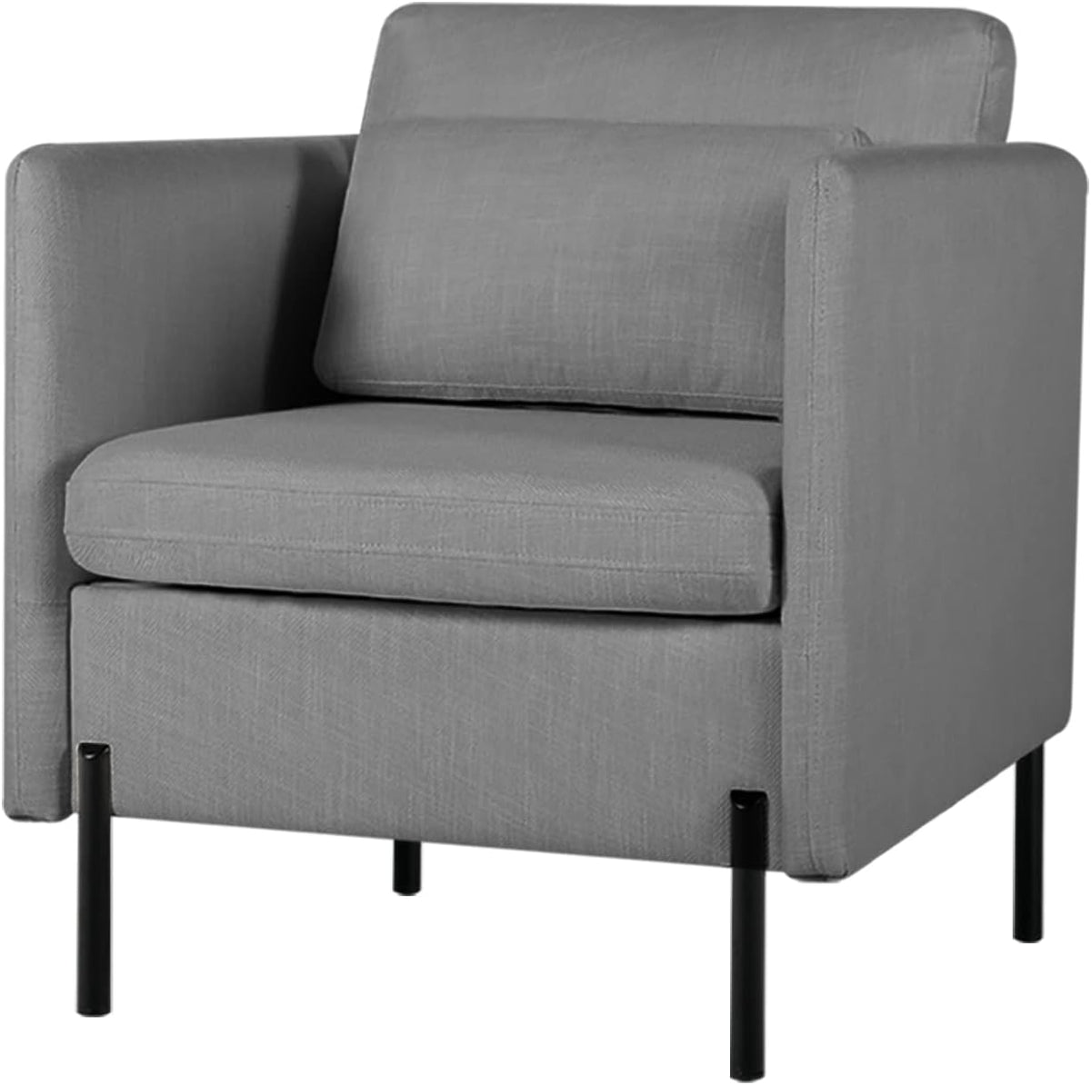 Grey 3 Pcs Upholstered Sofa Set with Pillows B9136