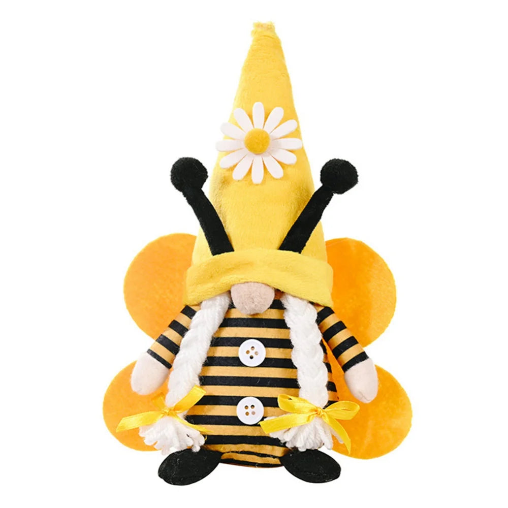 Yellow & Black Handmade Plush Gnome B536629