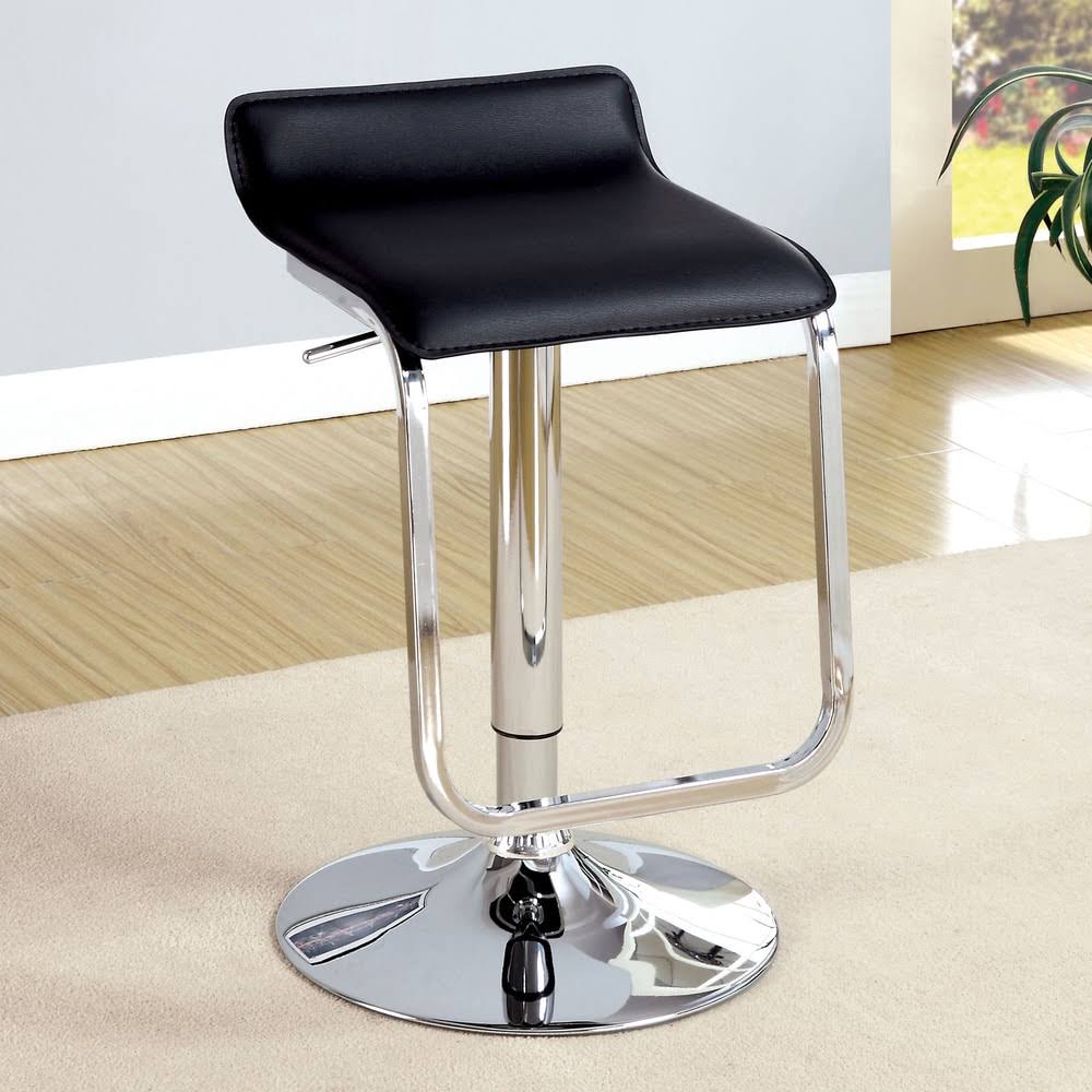White Adjustable Waterfall Bar Stool O5386