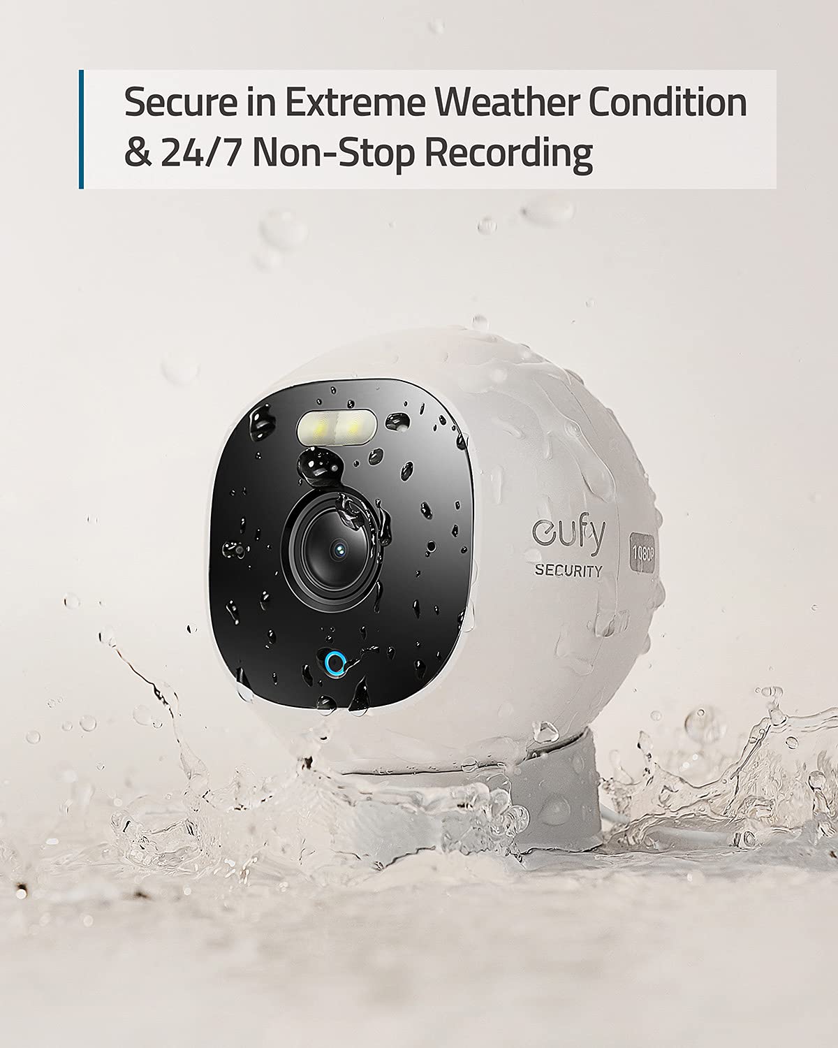 1080p Wired Outdoor Security Camera with Spotlight and Color Night Vision U52863