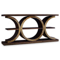 Dark Walnut Gold Wood Console Table S736847