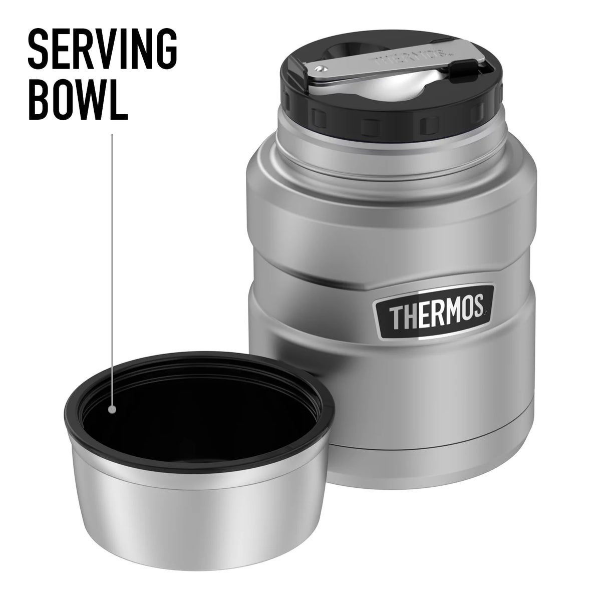Stainless Steel Insulated Food Jar with Folding Spoon 16oz U5728