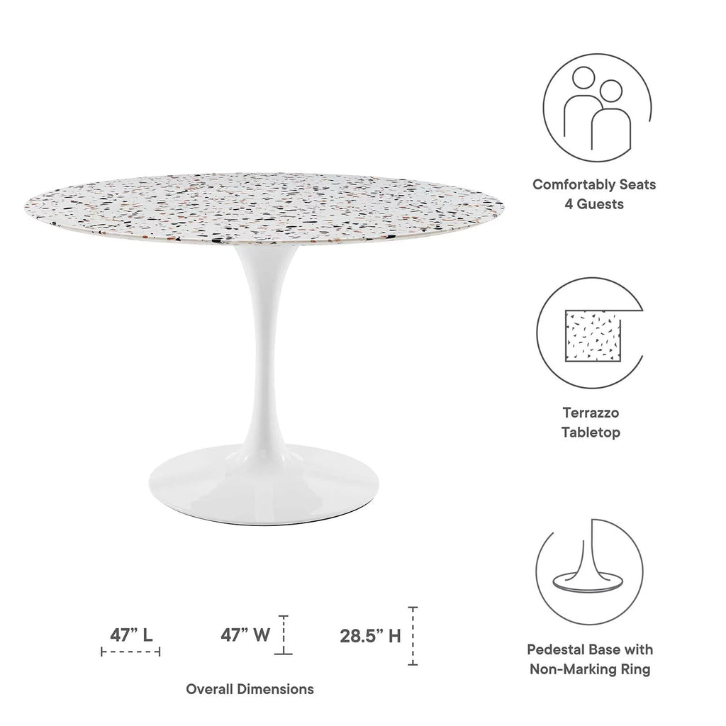 Round Terrazzo Dining Table E7312