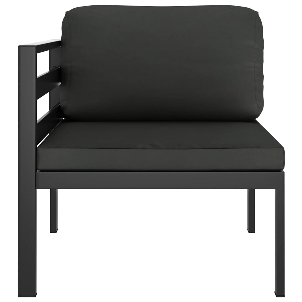 Anthracite Aluminum Sectional Corner Sofa with Cushions A6590