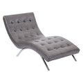 Tufted Chaise Pewter F253