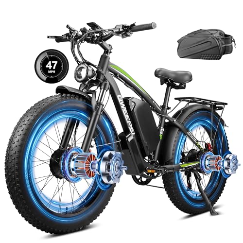 37MPH 3000W 23AH 7-Speed 26" Fat Tire Full Suspension Electric Bike R72493