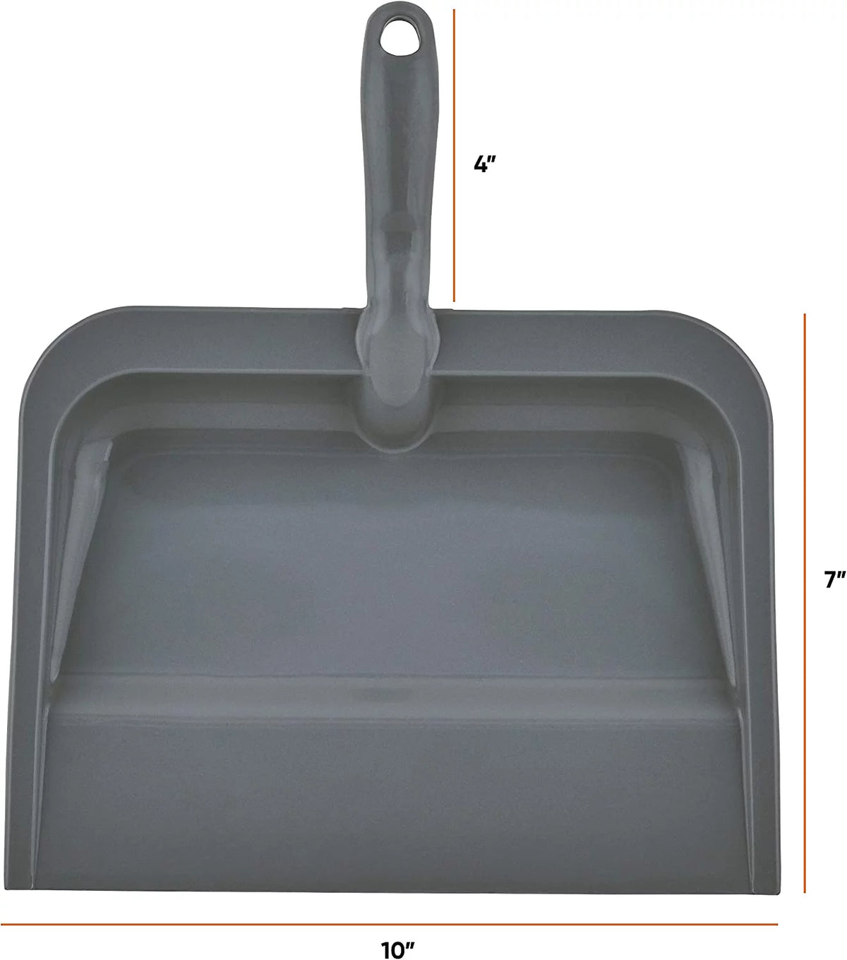 10-Inch Wide Plastic Dustpan with Comfort Grip Handle B62393