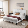 White King Platform Bed Frame with Headboard M82442