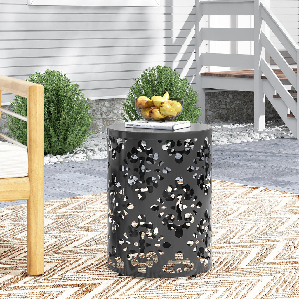 Black Outdoor Metal Side Table G6965