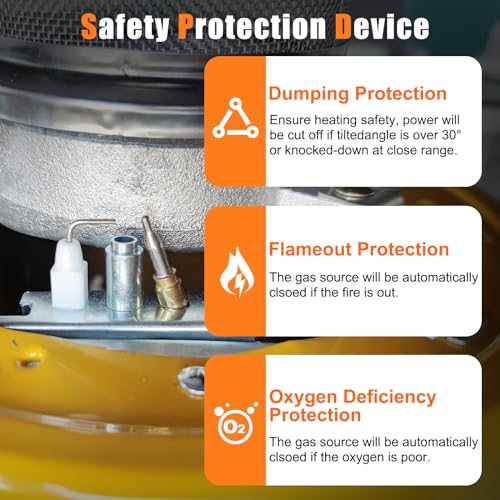 2 in 1 Propane Heater & Stove, 13000 BTU Portable Propane Heater with Handle O531884