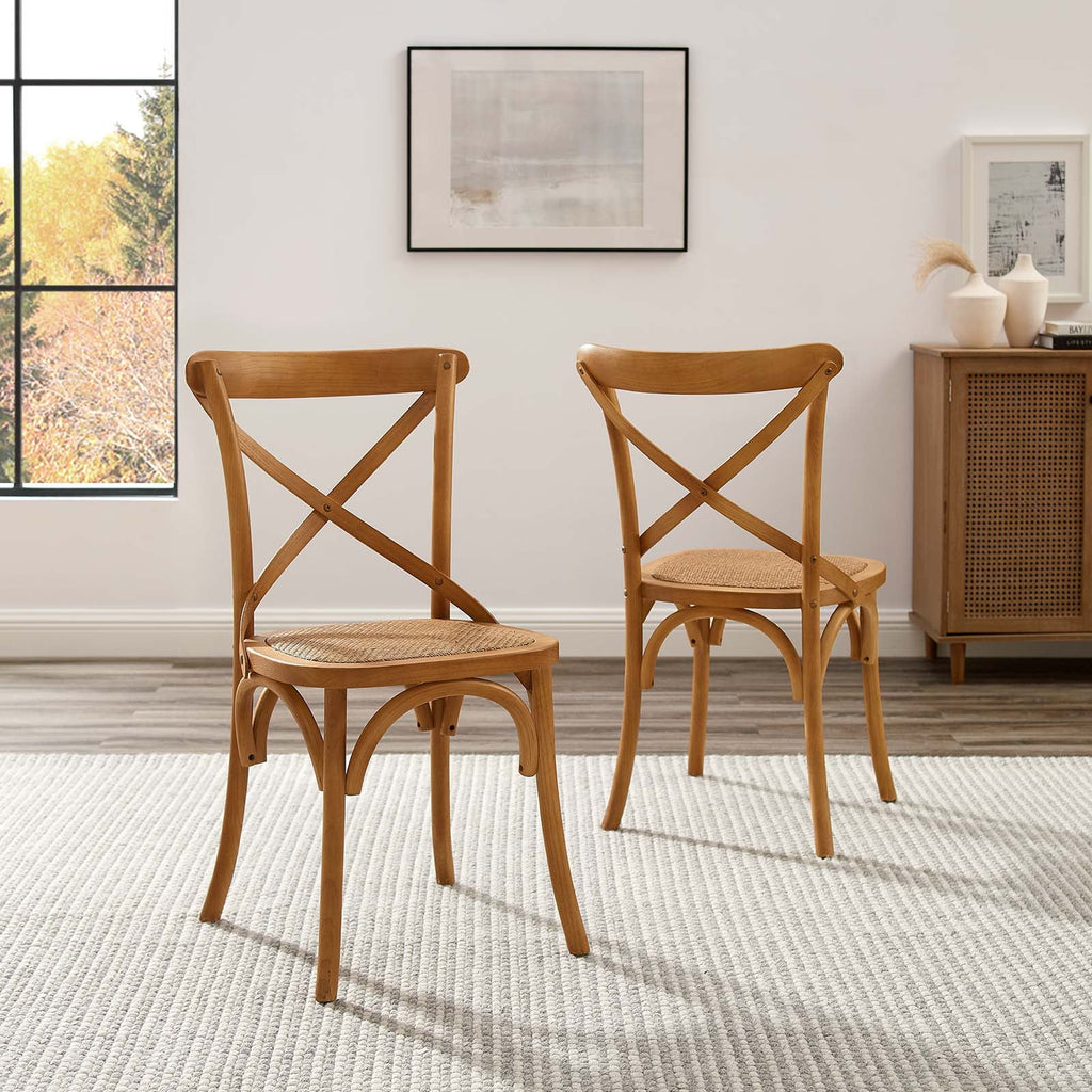 Walnut Dining Side Chair Set of 2 M16272