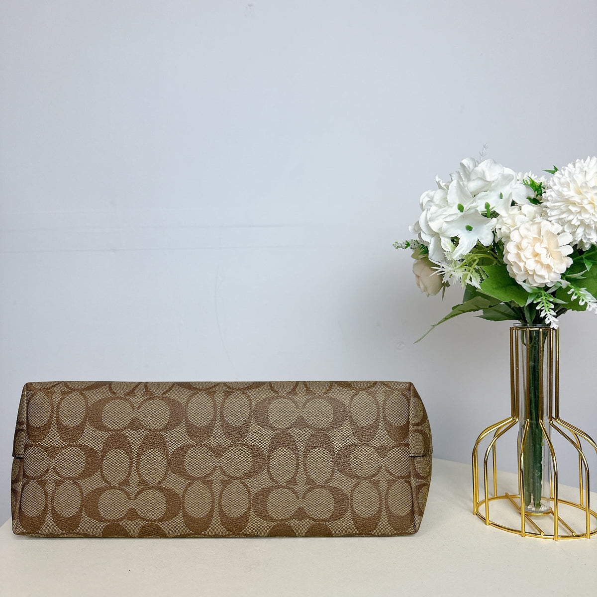 Khaki Zip Tote Q997