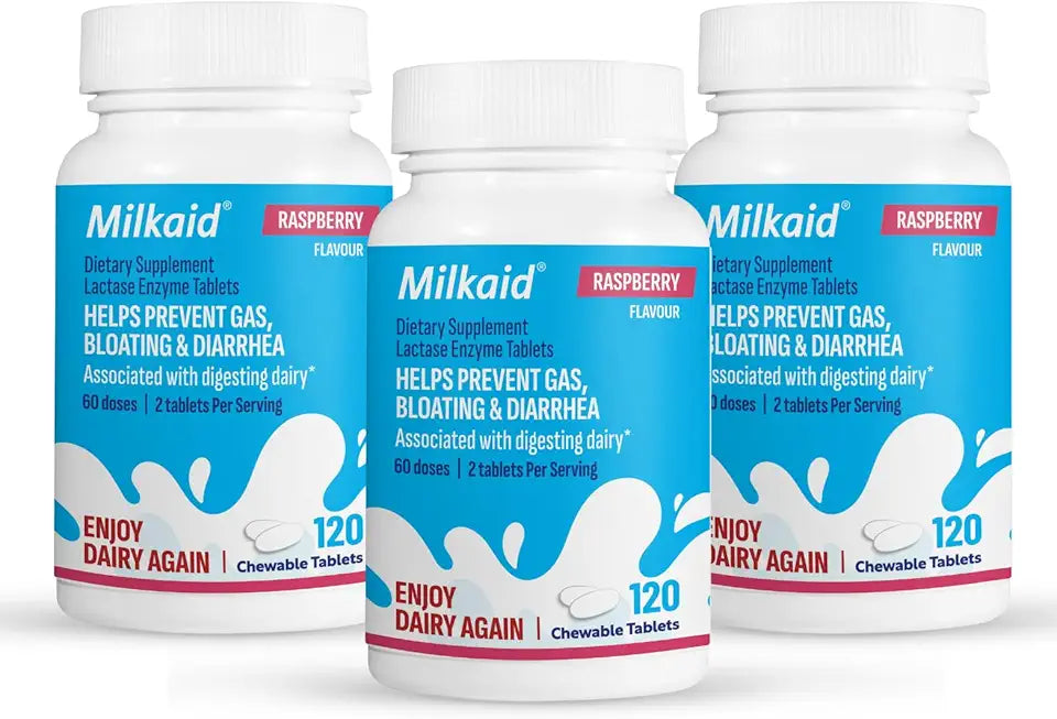Chewable Lactase Enzyme Tablets 360 Tablets Raspberry F944693