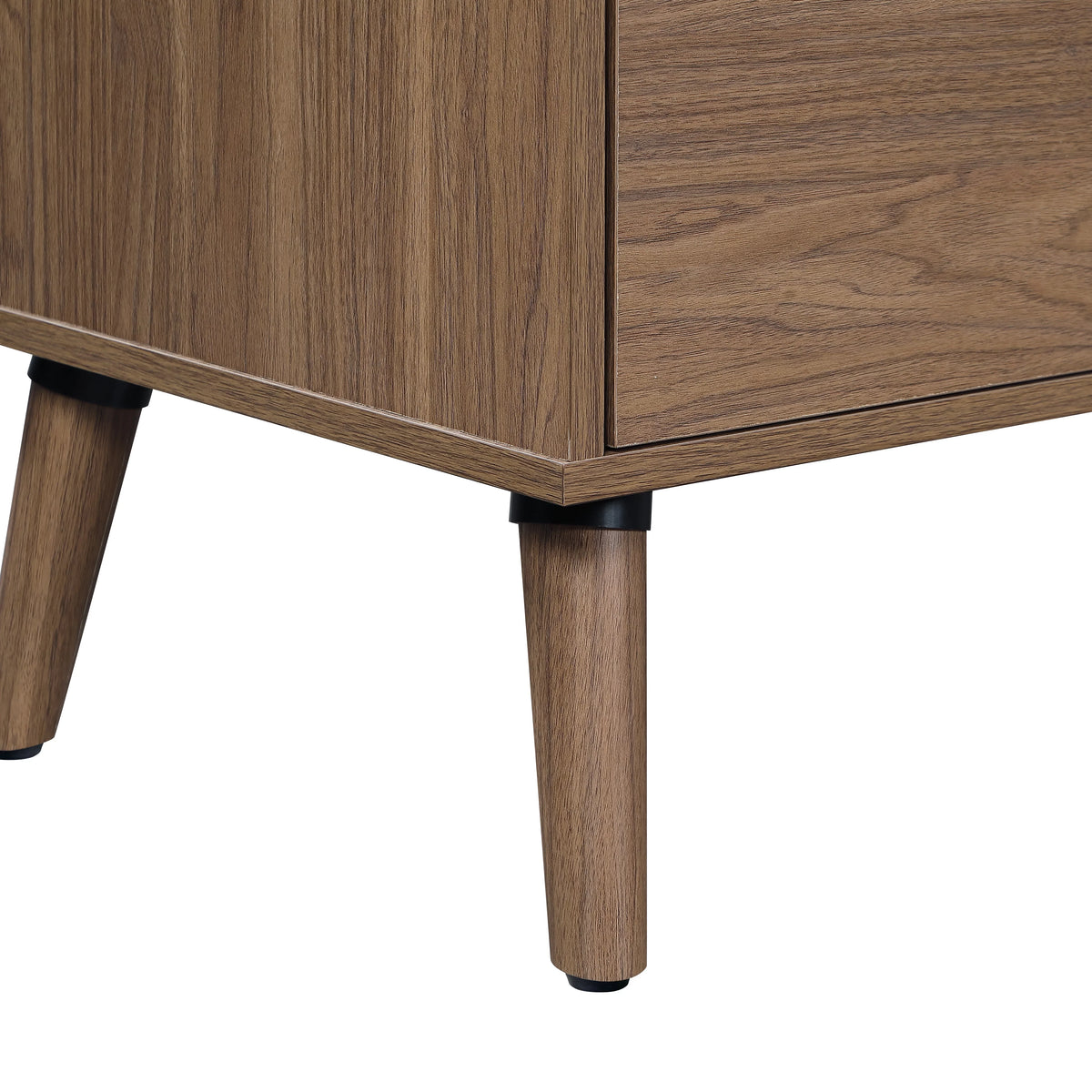 1 Drawer Brown Walnut Nightstand H415