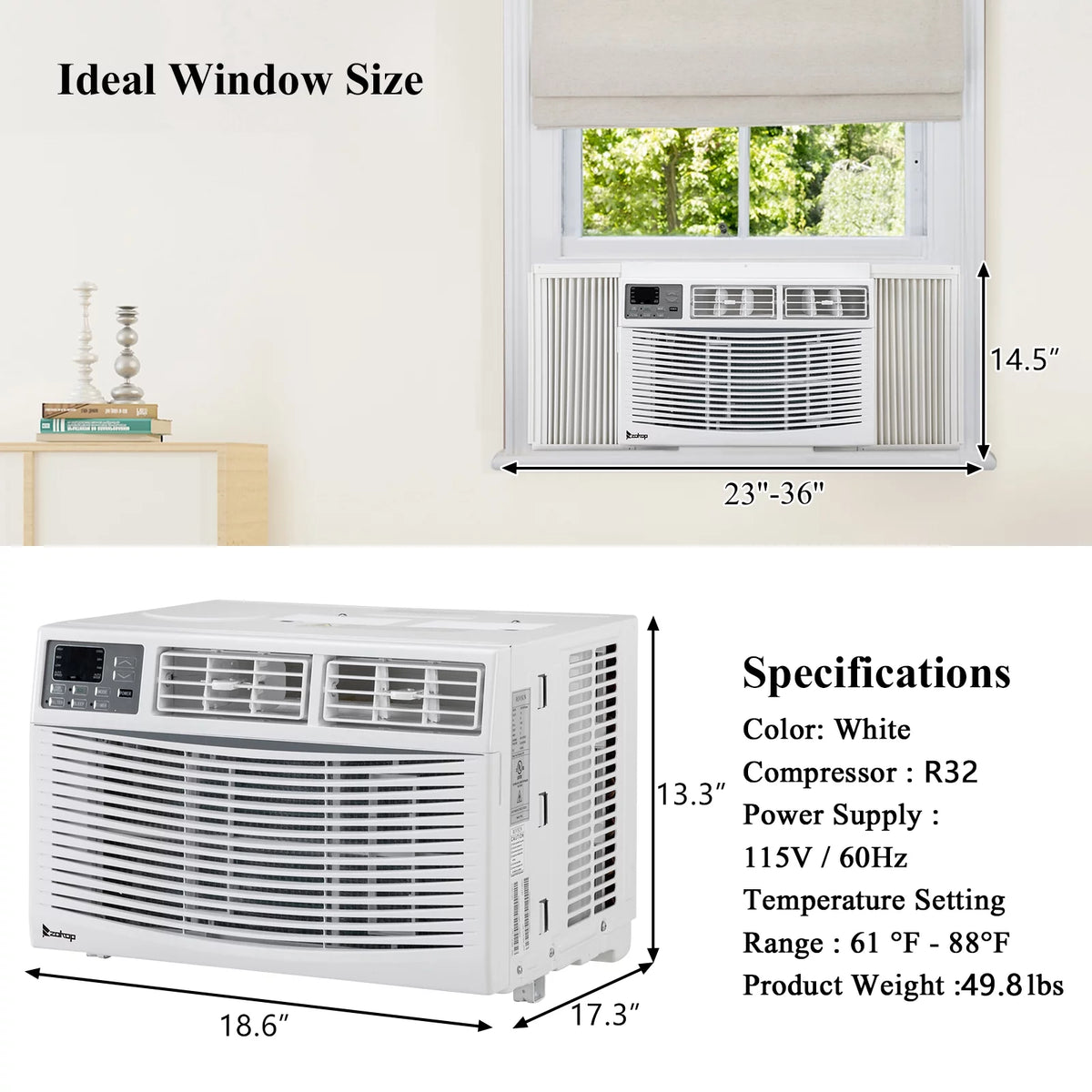 Window Mounted Air Conditioner 10000 BTU White G146