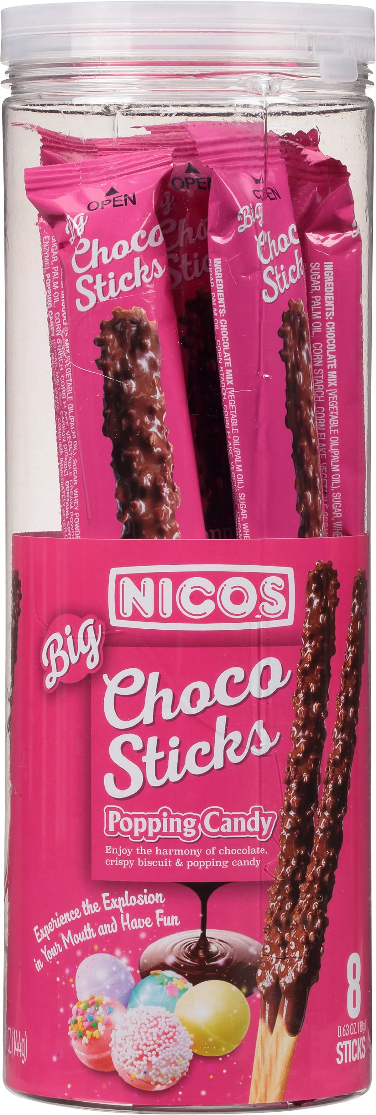 Biscuit Sticks with Popping Candy 5.08 OZ (8 sticks) X 3 Pack B13449