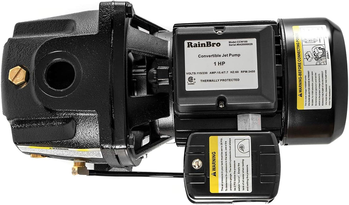 1 HP Cast Iron Convertible Jet Well Pump with Ejector Kit D4446