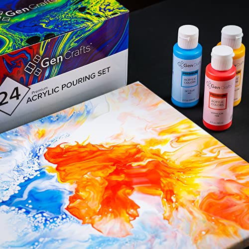 12 Colors 2 oz Acrylic Pouring Paint K6707