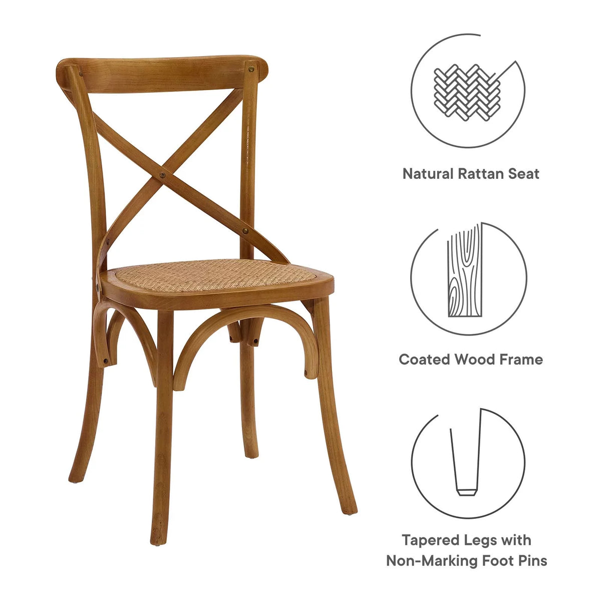 Walnut Dining Side Chair Set of 2 M16272