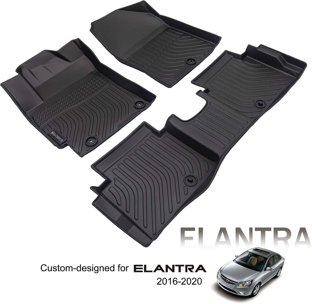 Black TPE Waterproof Car Mats Front & Rear Full Set N274