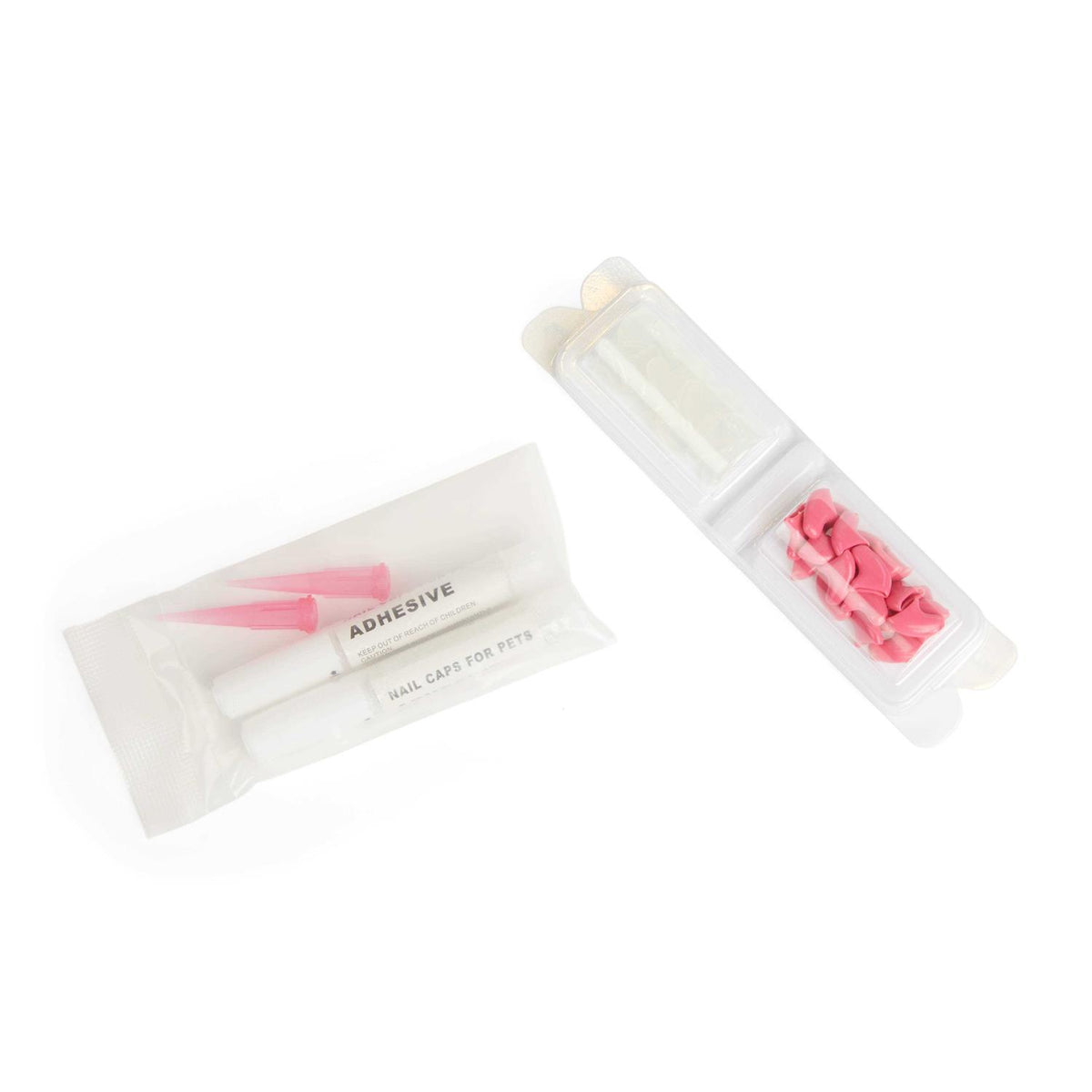Clear & Pink Cat Nail Caps U441438