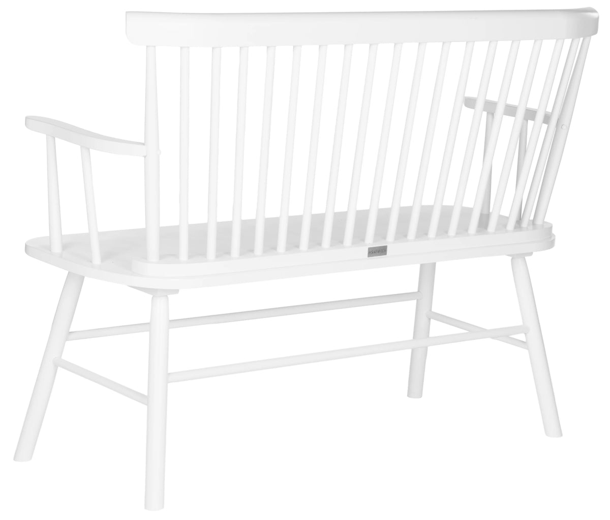 White Spindle back Settee P4928