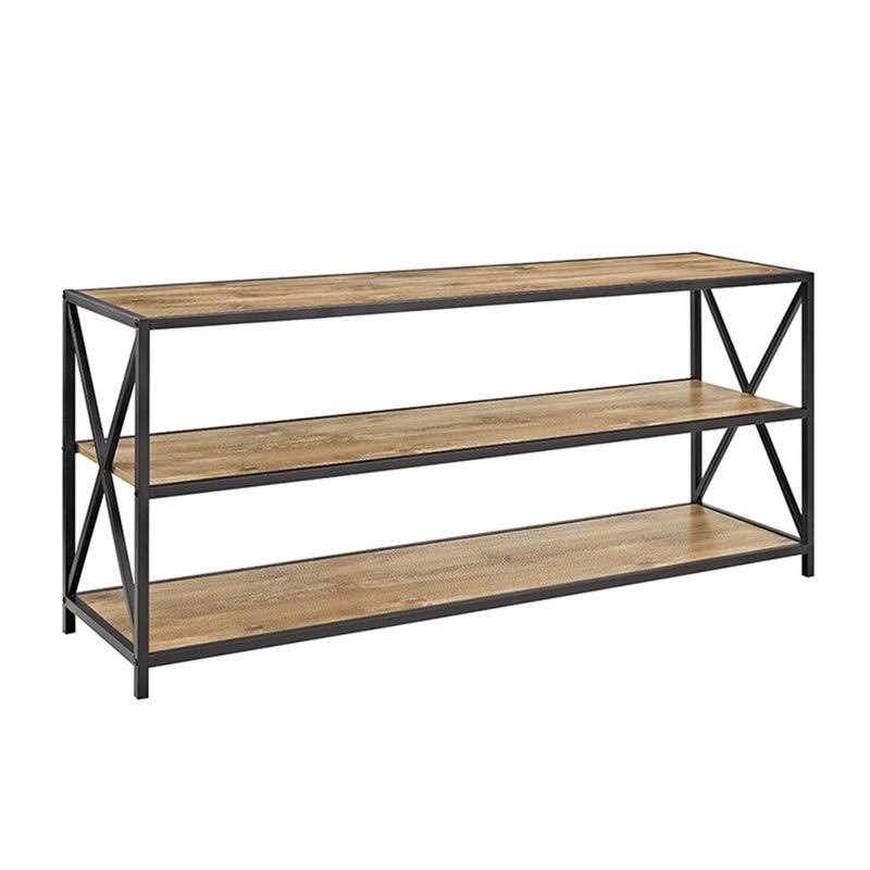 2 Shelf Wide Bookcase in Barnwood M72007