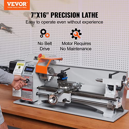 7'' x 16'' 800W Precision Benchtop Metal Lathe W516185