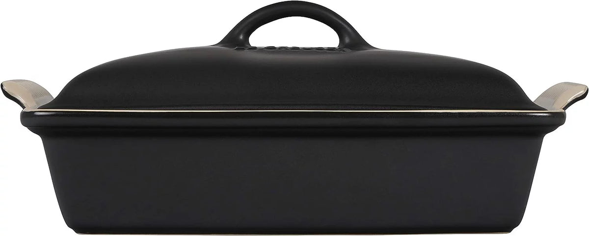 Stoneware Covered Rectangular Casserole, 4 qt. E80955