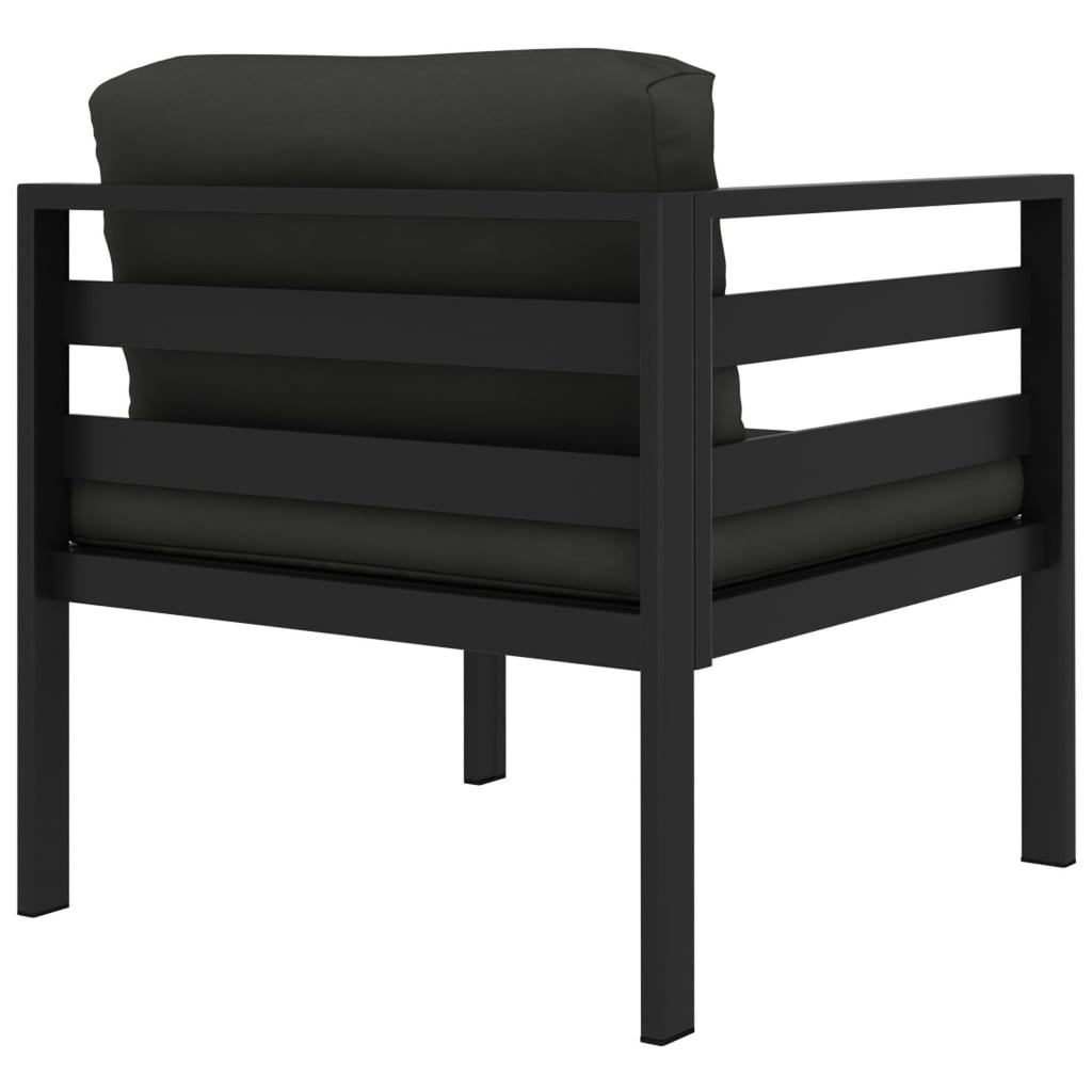 Anthracite Aluminum Sectional Corner Sofa with Cushions A6590