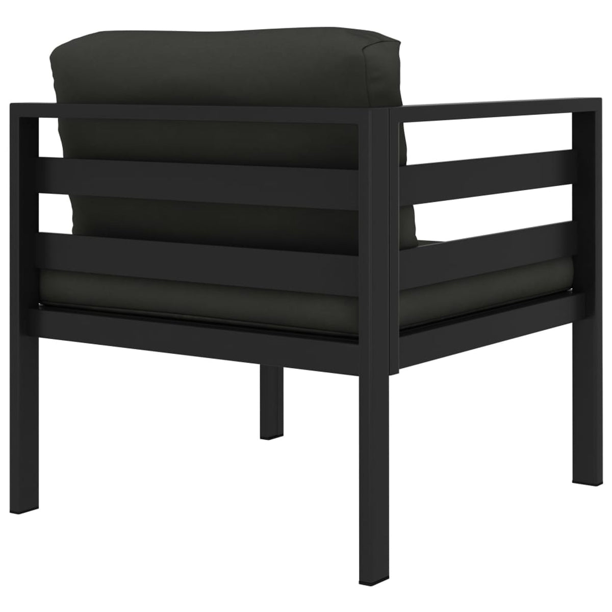 Anthracite Aluminum Sectional Corner Sofa with Cushions A6590