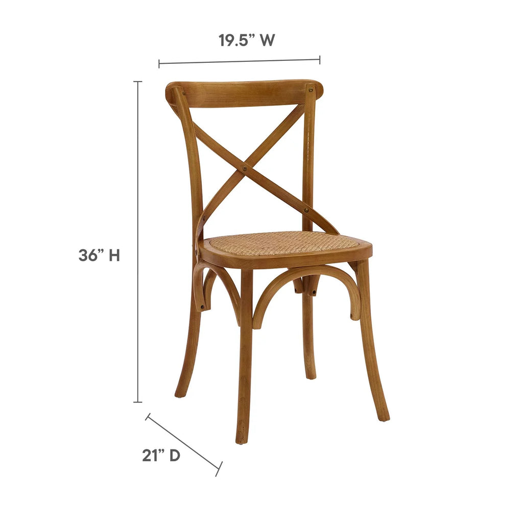 Walnut Dining Side Chair Set of 2 M16272