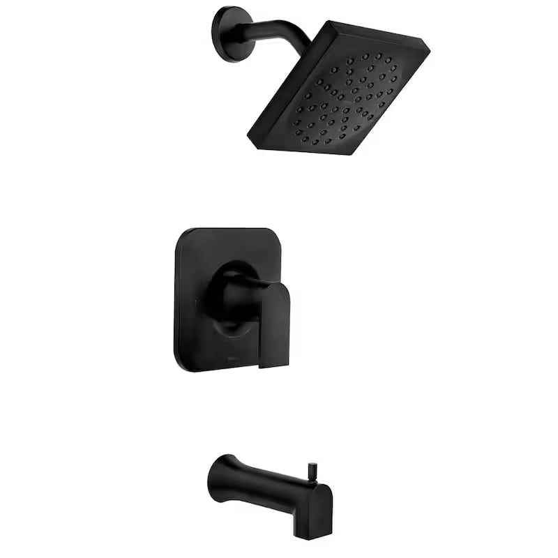 Single-Handle Tub and Shower Faucet in Matte Black E7622