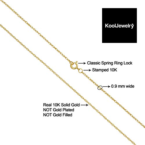 10k Yellow Gold Rope Chain Necklace N92803