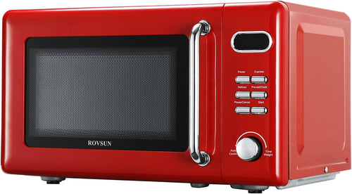 0.9 Cu.ft 900W Retro Countertop Microwave Oven White D7770