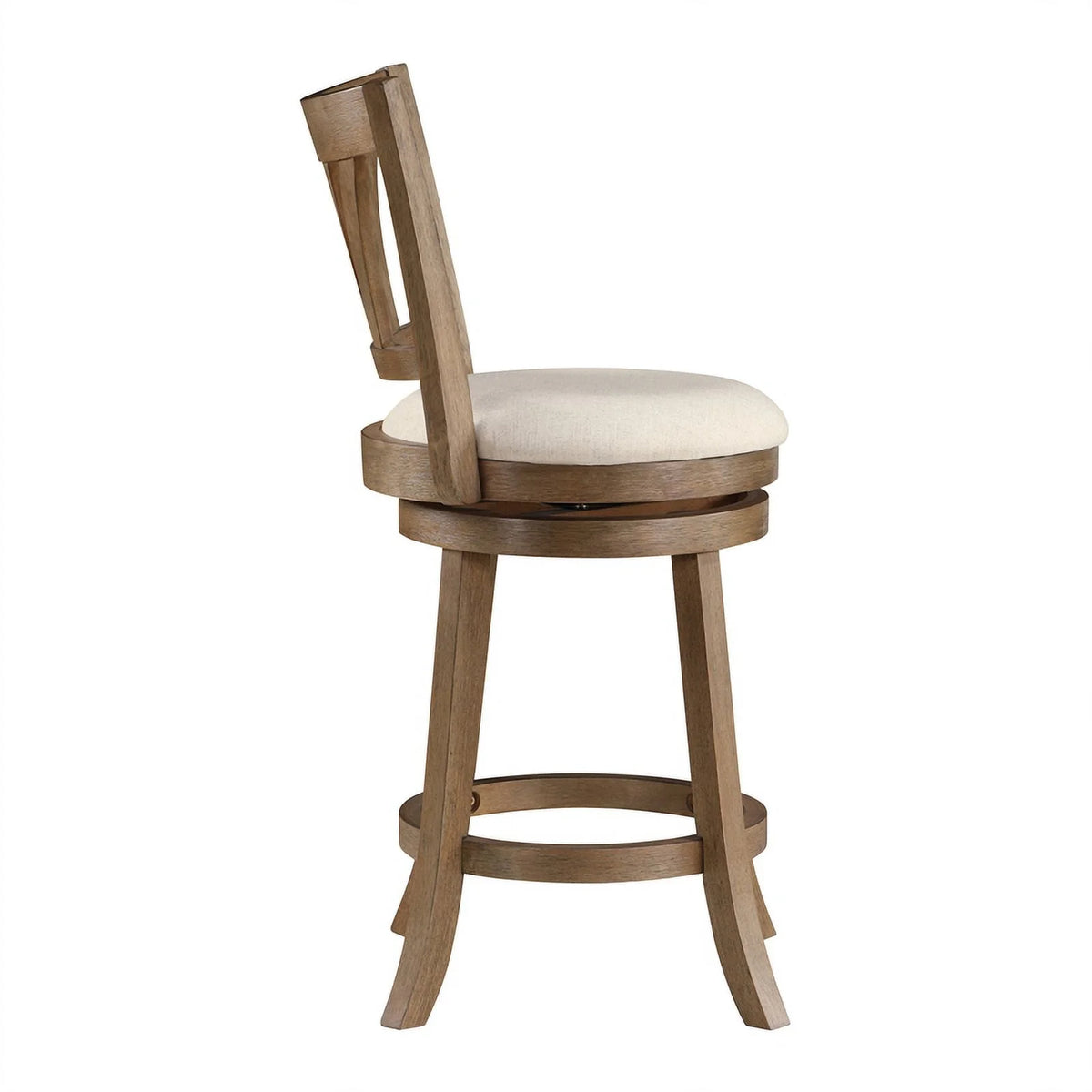 Counter Stool in Linen Cream Fabric F358