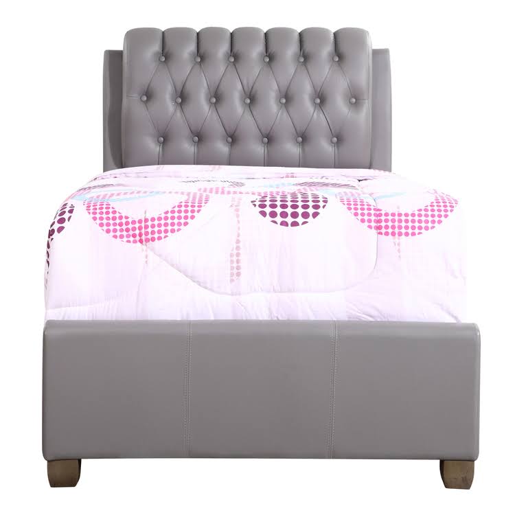 Twin Bed Light Grey D21427