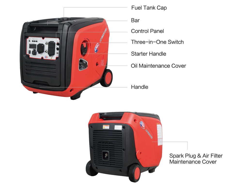4500 Watt Gas Powered Inverter Generator V632876