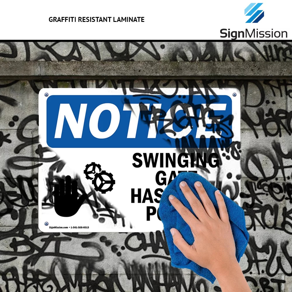 OSHA Warning Sign 12 x 18 in. R9842