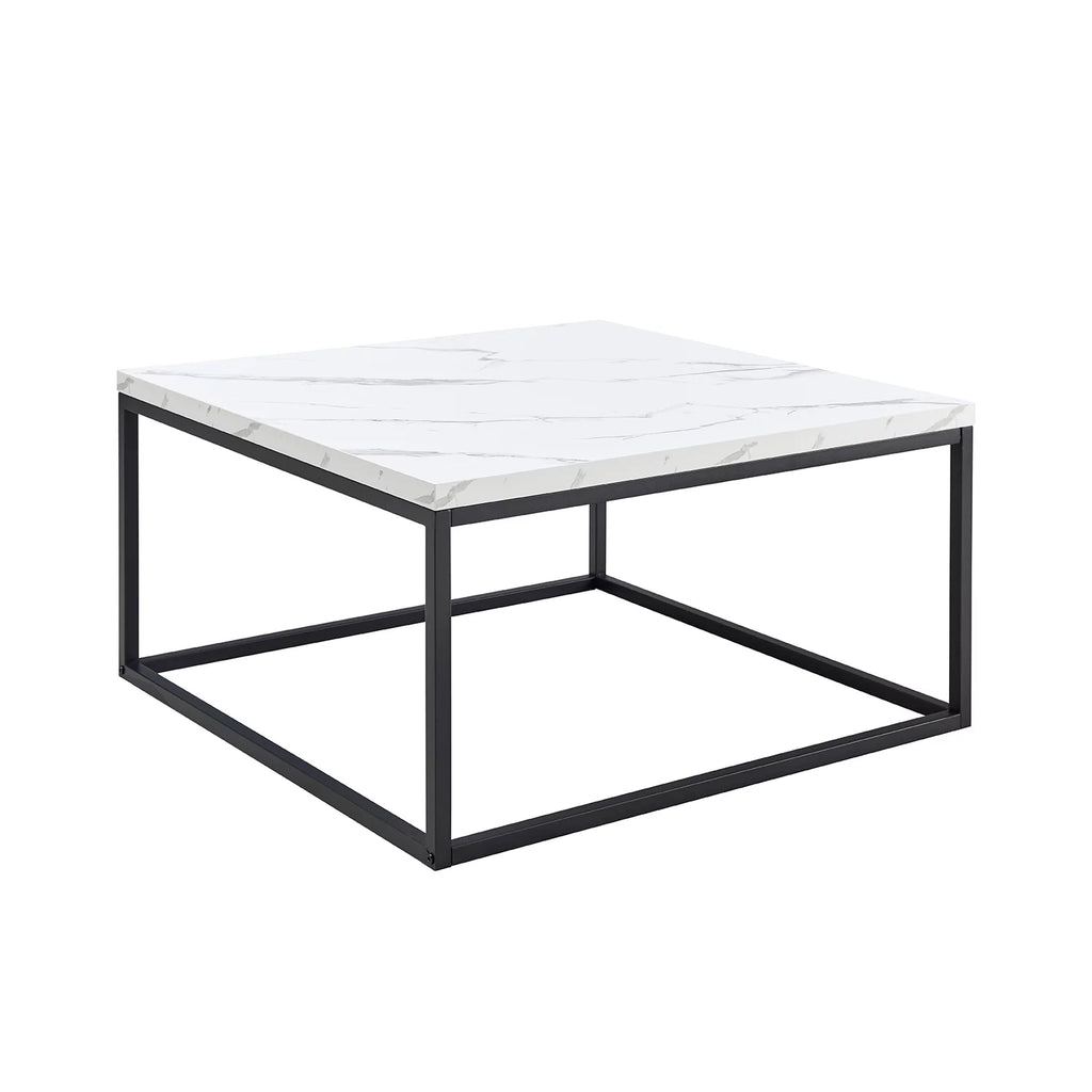 White Marble Square Coffee Table H5661