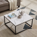 White Marble Square Coffee Table H5661