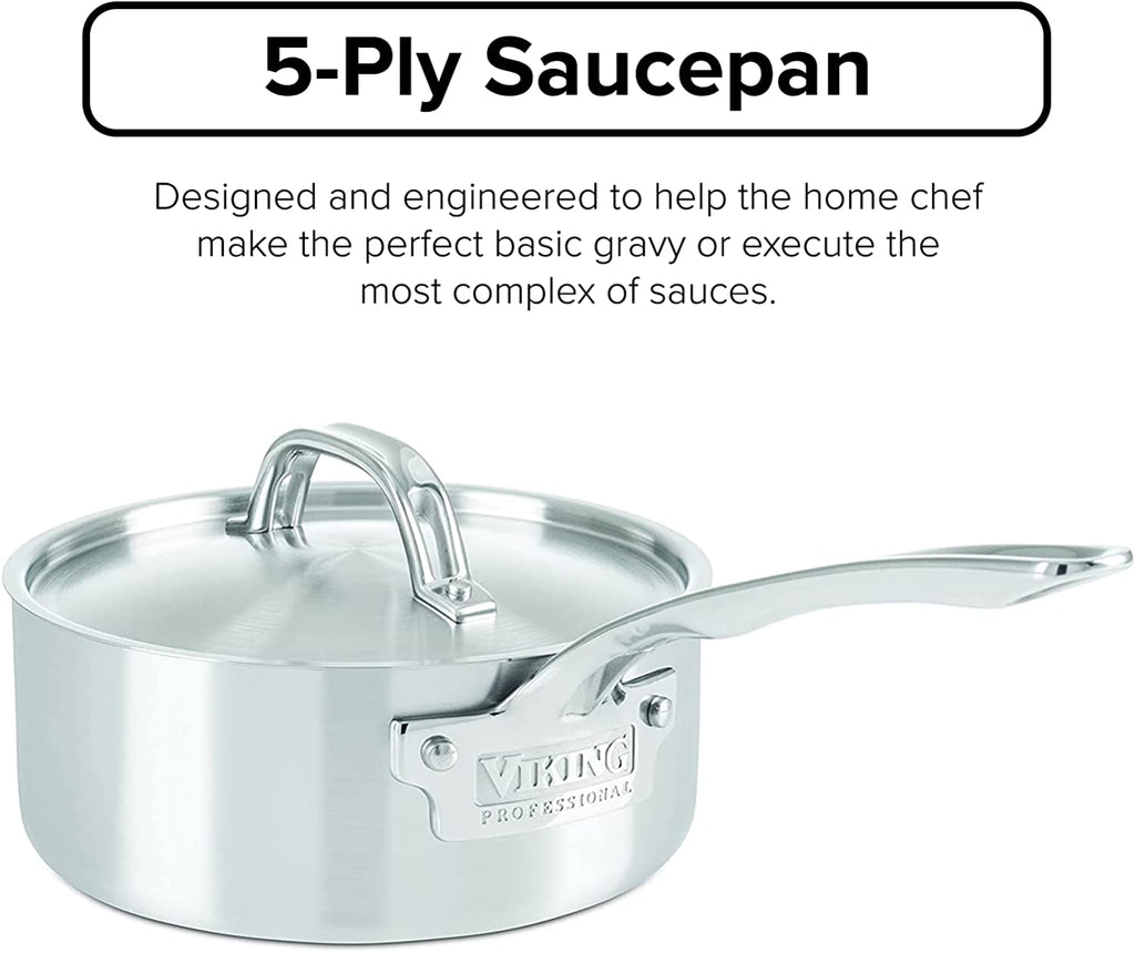 10 Piece 5-Ply Stainless Steel Cookware Set H603291