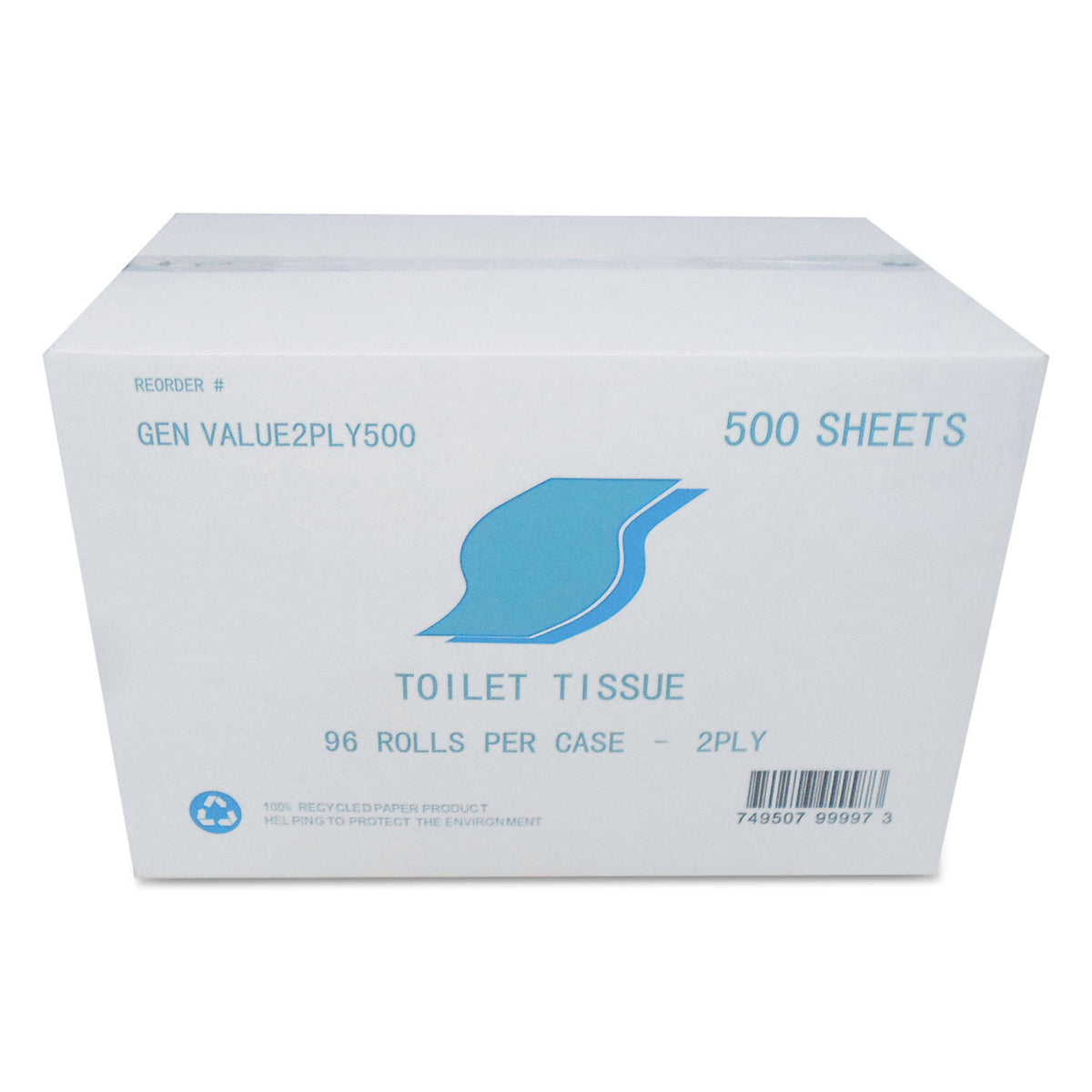 Small Roll Bath Tissue 2-Ply White 500 Sheets/Roll 96/Carton J5096